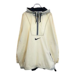 ナイキ(NIKE)の90年代 NIKE ナイキ アノラックパーカージャケット スポーツ ホワイト(メンズ L)中古 古着 U5826(その他)