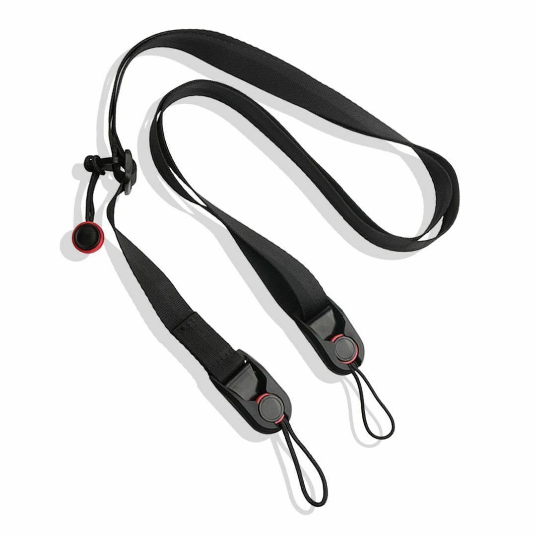 [LIANHATA]カメラストラップブラックネックストラップ斜め掛け スマホ/家電/カメラのカメラ(その他)の商品写真