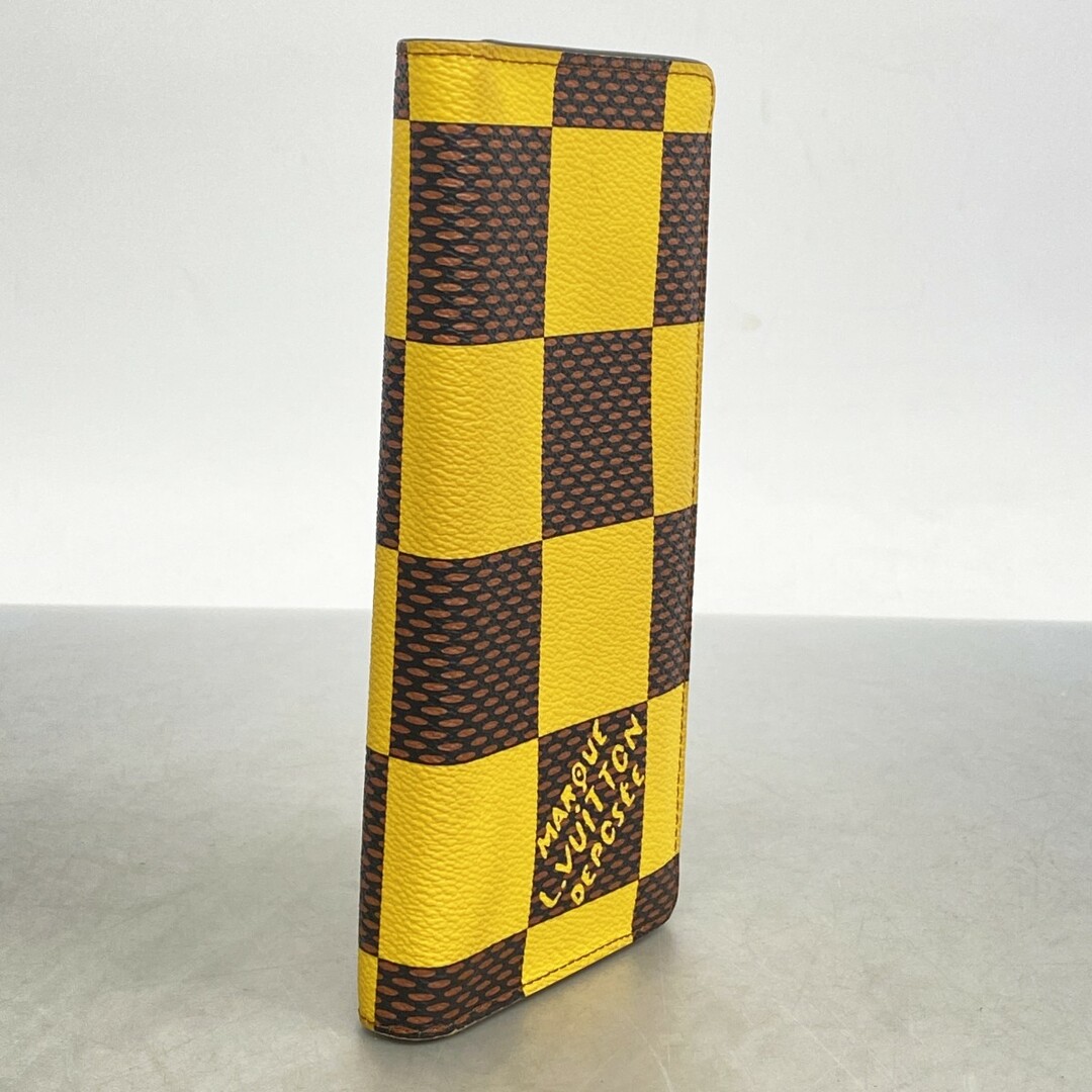 明日着 限定 LV 黄色♪ ダミエポップキャンバス ブラザ 長財布 LOUIS VUITTON - 【5ga0936-h】ルイヴィトン 長財布 ダミエ