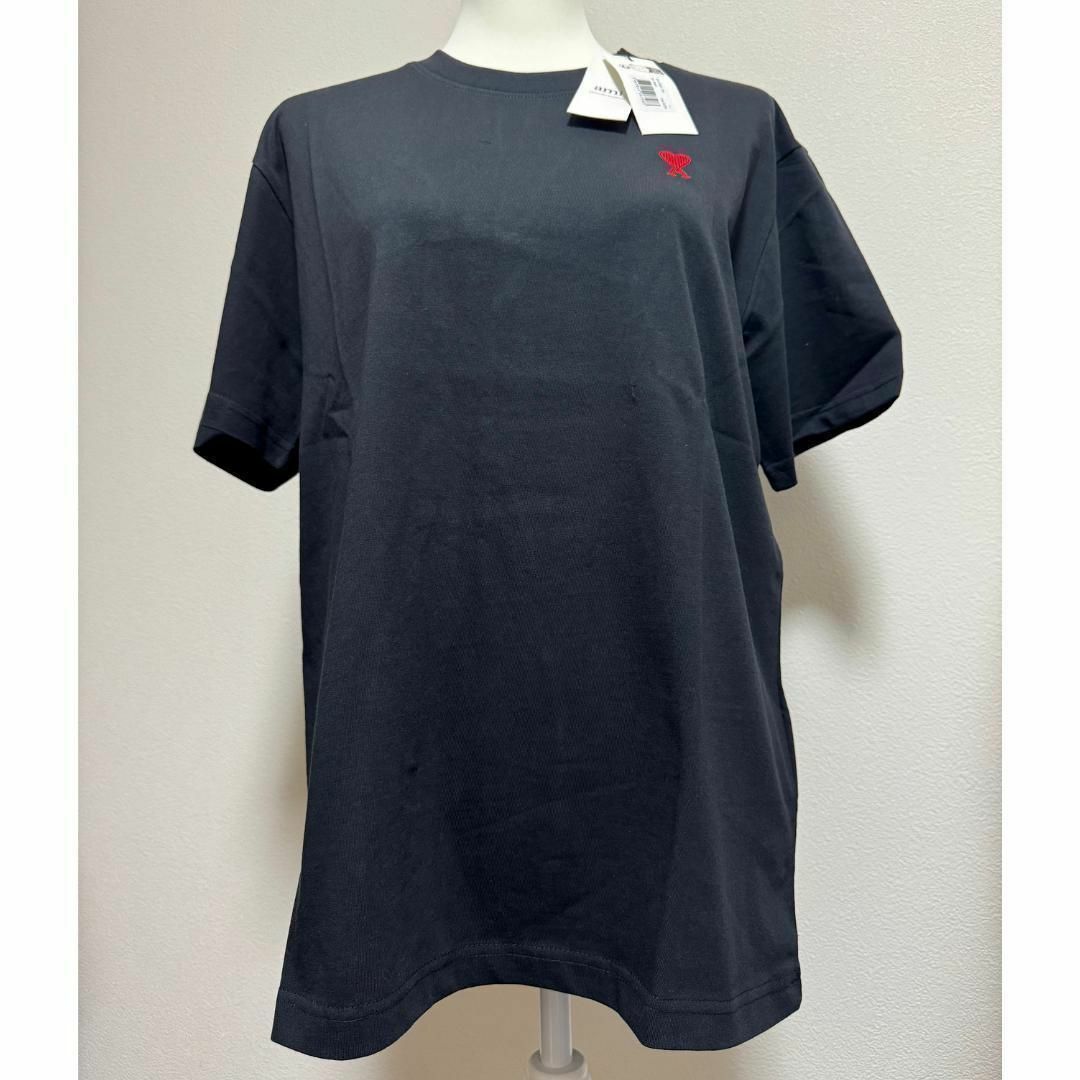 新品・タグ付き】AmiParis アミパリス Tシャツ 黒 L ユニ