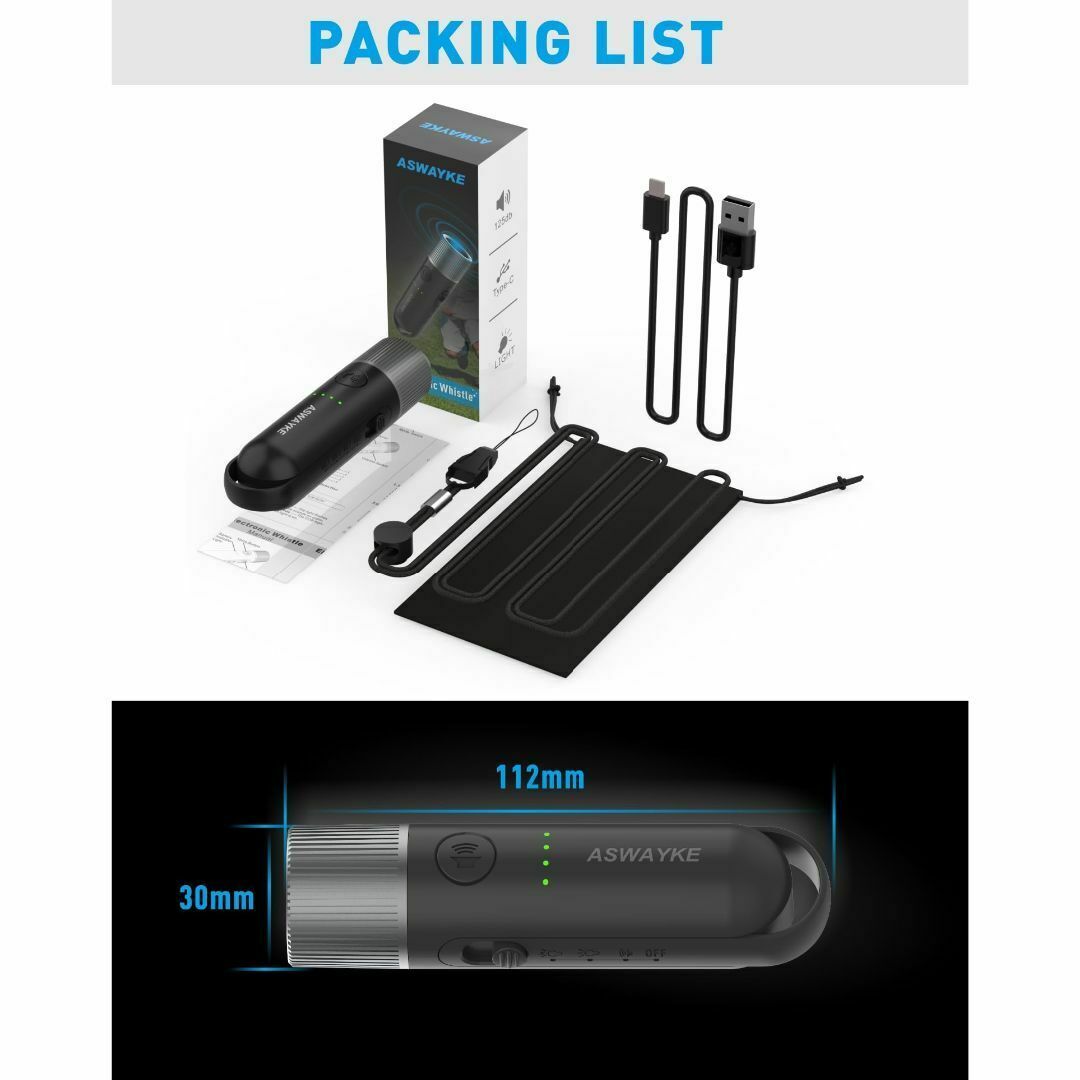 ASWAYKE電子ホイッスル高輝度ledライト充電式4パワーインジケー その他のその他(その他)の商品写真