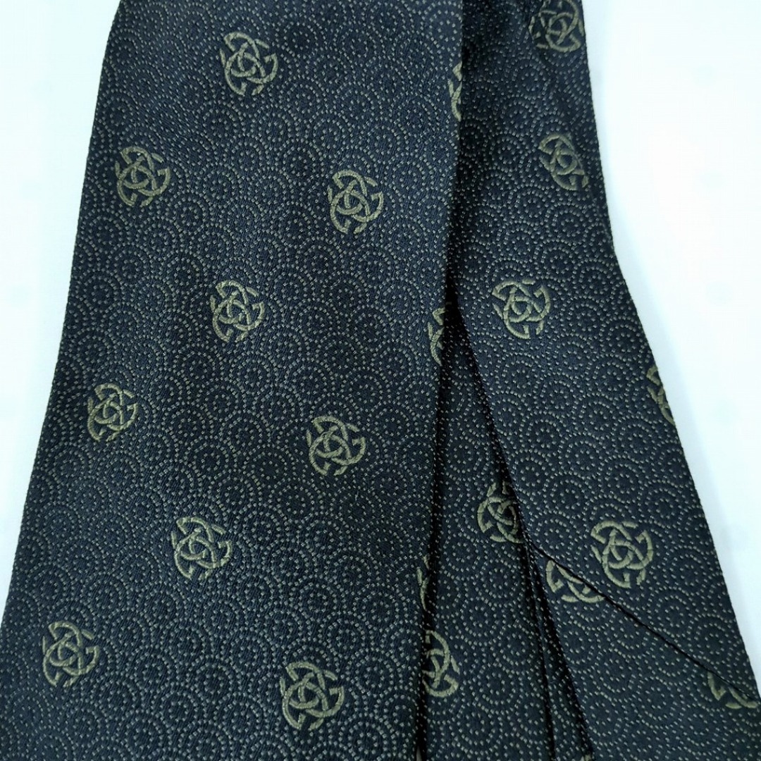 GUCCI - グッチ 100% シルク ネクタイ ブラック系 イタリア製の