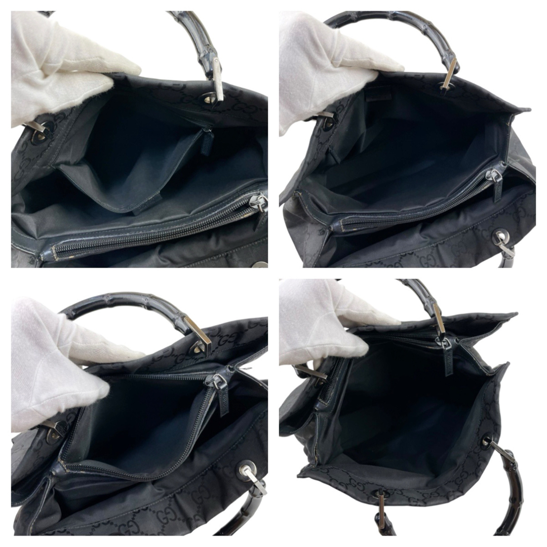 GUCCI(グッチ)の✨美品　GUCCI グッチ　ハンドバッグ　バンブー　GGナイロン　0021010 レディースのバッグ(ハンドバッグ)の商品写真