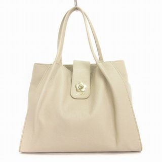 マリークヮント(MARY QUANT)のマリークワント トートバッグ ハンド レザー ベージュ(トートバッグ)