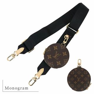 LOUIS VUITTON - ルイヴィトン ショルダーストラップ 4CM J02487 モノグラム ブラウン ベージュ ブラック ゴールド金具 新品 h-j877