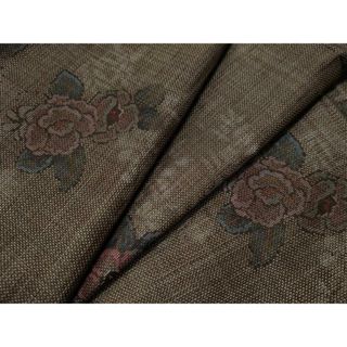 平和屋着物●本場大島紬　9マルキ　舞花文　正絹　逸品　未使用　CAAU1886yc(着物)