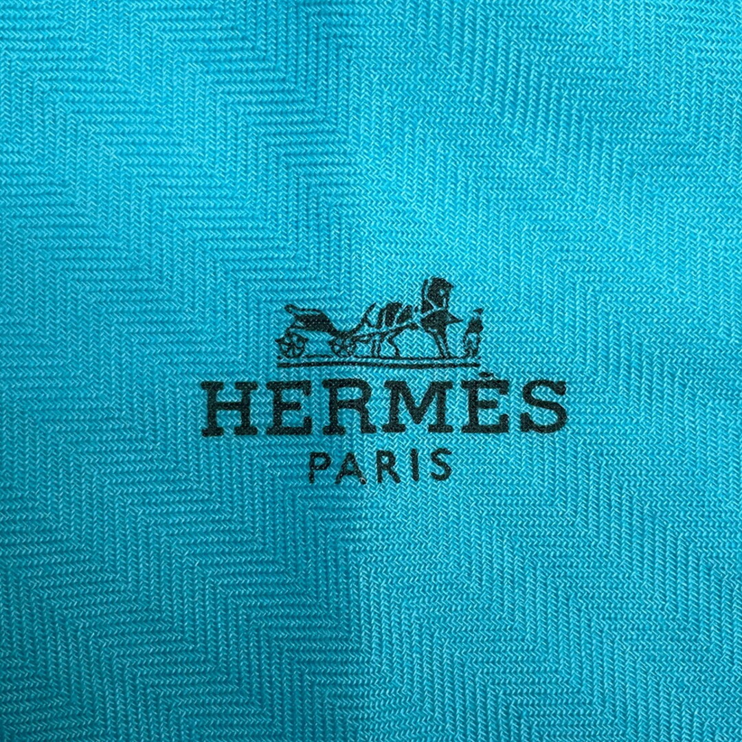 HERMES - エルメス スカーフ ロザンジュ ロゴ カシミヤ シルク