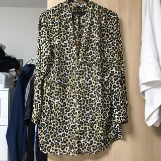 エイチアンドエム(H&M)のH&M ヒョウ柄 ロングシャツ(シャツ/ブラウス(長袖/七分))