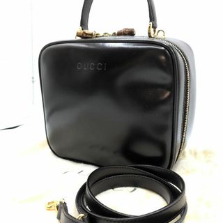 グッチ(GUCCI)の良品✨　グッチ 2wayバッグ ショルダーバッグ バンブー レザー ブラウン(ショルダーバッグ)