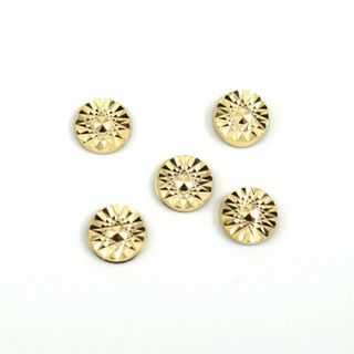ネイルパーツ デコパーツ コインスタッズ ゴールド 3.8mm 20個 (デコパーツ)
