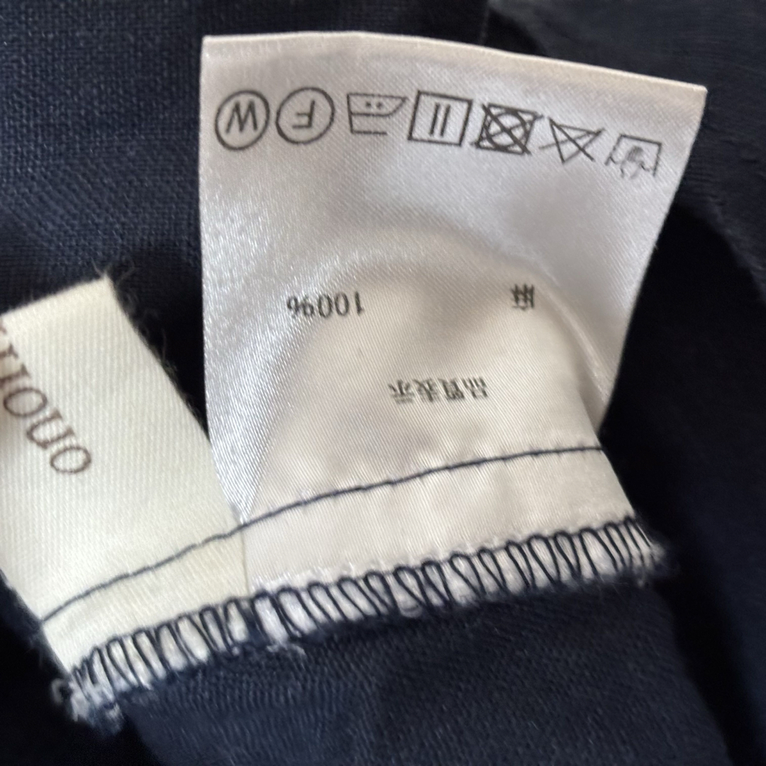 onomatopeeオノマトペ　ブラウス　リネン100% ネイビー レディースのトップス(シャツ/ブラウス(長袖/七分))の商品写真