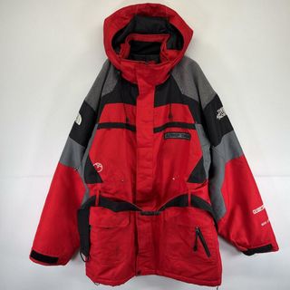 ザノースフェイス(THE NORTH FACE)の古着 ザ・ノースフェイス THE NORTH FACE ナイロンジャケット STEEP TECH マウンテンジャケット 中綿 フルジップ 大きいサイズ 3XL  レッド メンズ(その他)