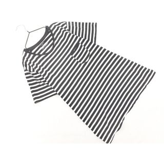 グローバルワーク(GLOBAL WORK)のGLOBAL WORK グローバルワーク 胸ポケット ボーダー Tシャツ sizeL/白ｘ黒 ■◆ レディース(Tシャツ(半袖/袖なし))