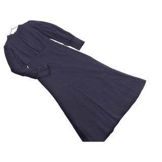 ナチュラルビューティーベーシック(NATURAL BEAUTY BASIC)のNATURAL BEAUTY BASIC ナチュラルビューティーベーシック 総柄 ワンピース sizeS/紺 ■◇ レディース(ロングワンピース/マキシワンピース)