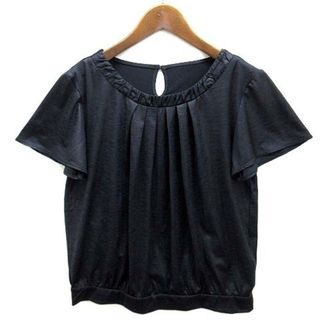 ユナイテッドアローズグリーンレーベルリラクシング(UNITED ARROWS green label relaxing)のグリーンレーベルリラクシング フロントギャザー カットソー ブラウス ネイビー(カットソー(半袖/袖なし))
