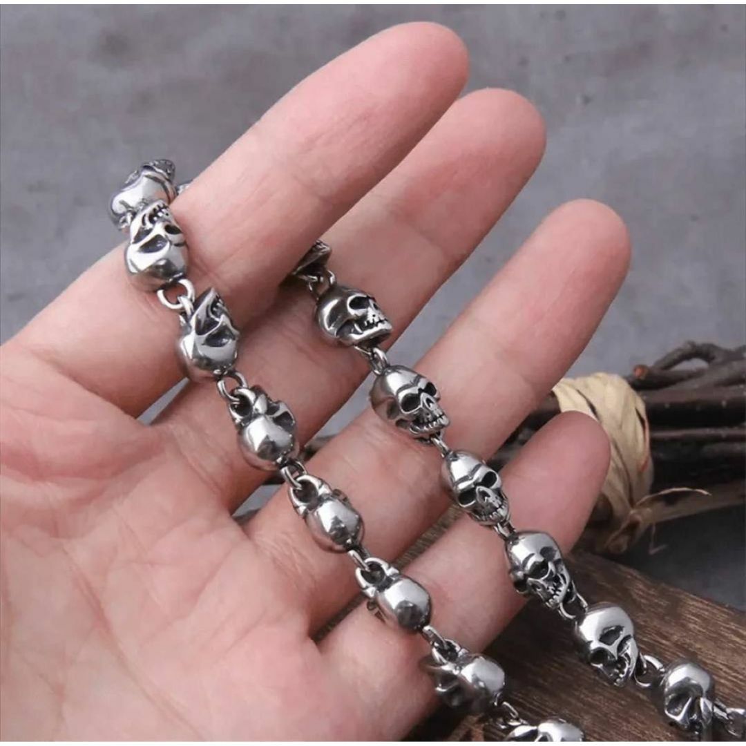 ネックレス メンズ レディース スカル ドクロ 骸骨 シルバー y2k グランジ メンズのアクセサリー(ネックレス)の商品写真