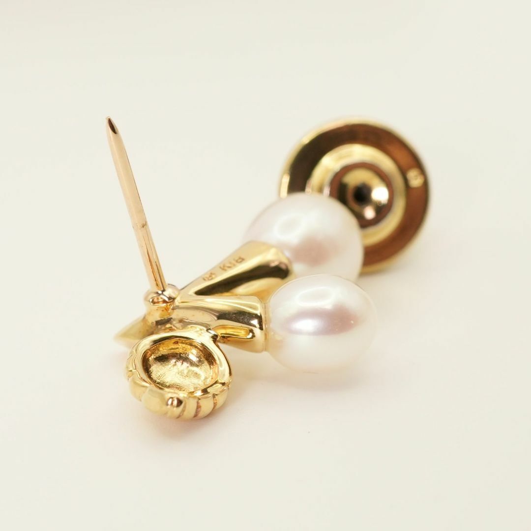 MIKIMOTO - 美品 ミキモト K18 パール サクランボ ブローチ/24