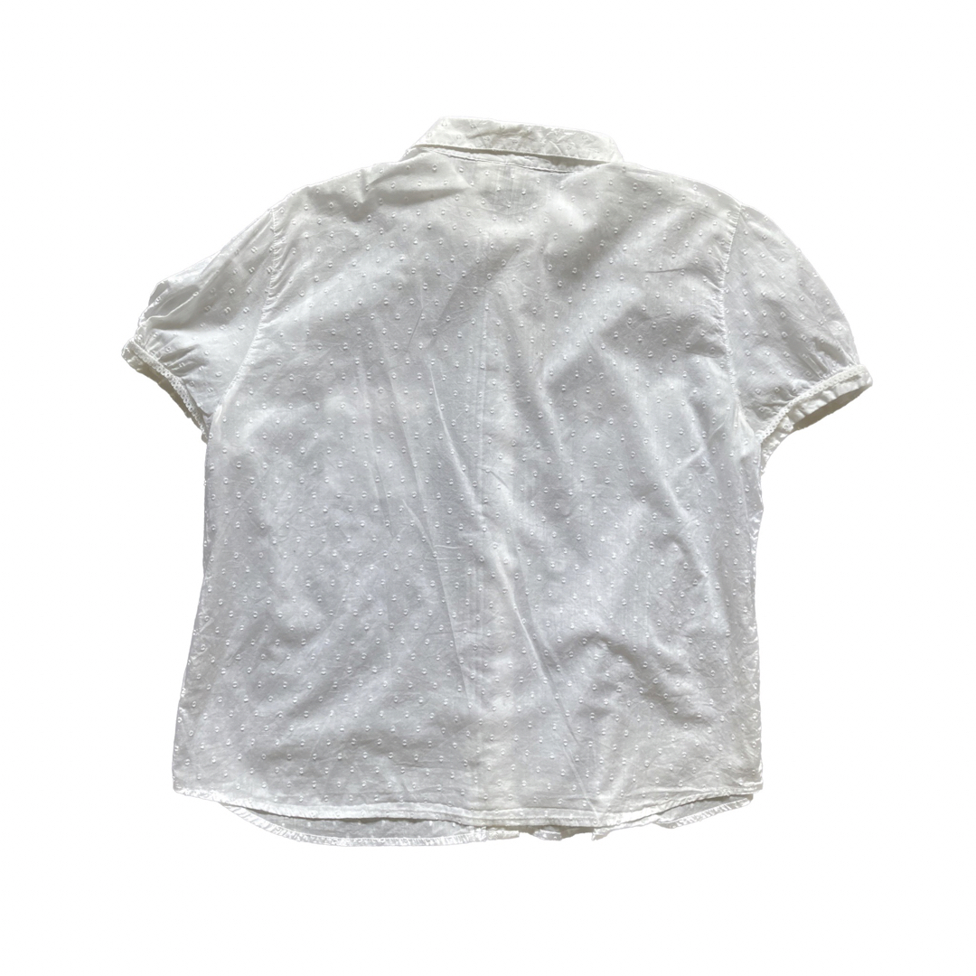 VINTAGE(ヴィンテージ)の【レディース古着】90s セントジョンズベイ レース調半袖コットンブラウス XL レディースのトップス(シャツ/ブラウス(半袖/袖なし))の商品写真