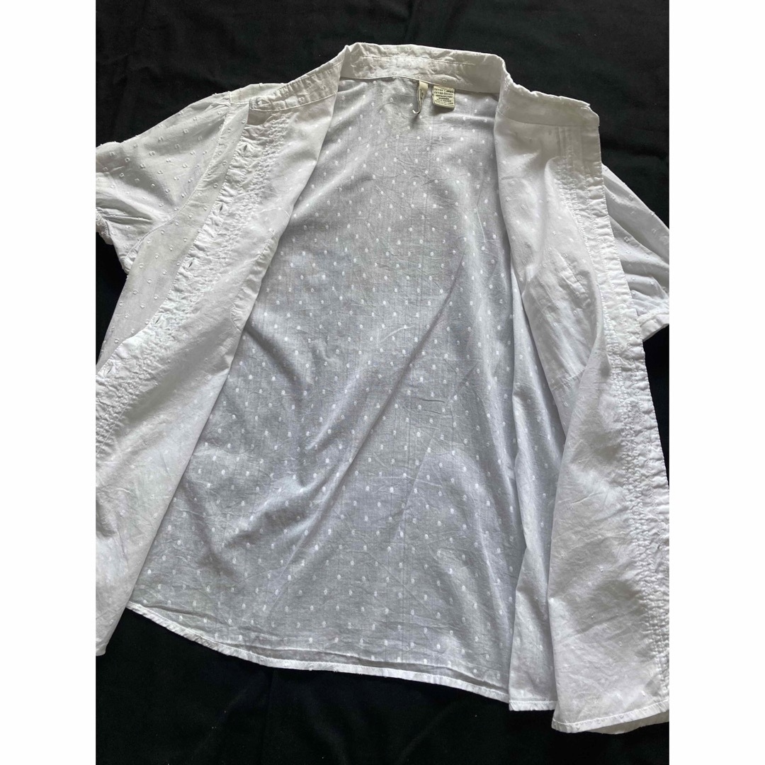 VINTAGE(ヴィンテージ)の【レディース古着】90s セントジョンズベイ レース調半袖コットンブラウス XL レディースのトップス(シャツ/ブラウス(半袖/袖なし))の商品写真