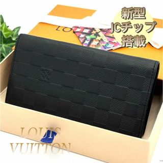 ルイヴィトン(LOUIS VUITTON)の【新型】 ルイヴィトン ポルトフォイユ ブラザ ダミエアンフィニ ブラック 黒(長財布)