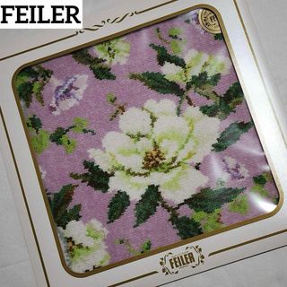 フェイラー(FEILER)の未使用・未開封品 ★FEILER★ タオルハンカチ 花柄 パープル(ハンカチ)