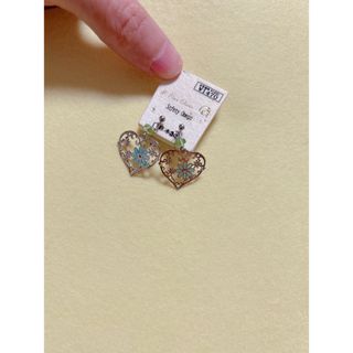 ノンホールピアス　イヤリング　ハート　花　フラワー(イヤリング)