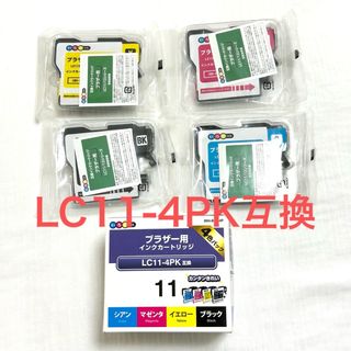 ブラザー(brother)のいろはink brother ブラザー用インクカートリッジ LC11-4PK互換(オフィス用品一般)