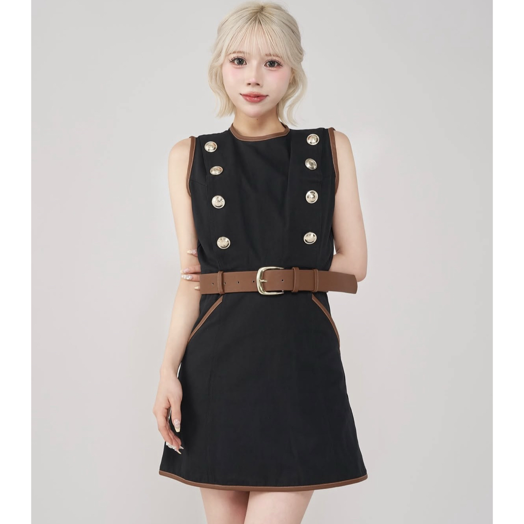 新品未使用完売品 ダーリッチ キャンバスミニワンピース ブラック キャンバスミニワンピース（ワンピース）｜Darich（ダーリッチ