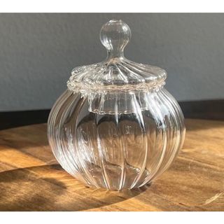 【新品】ガラスのシュガーポット