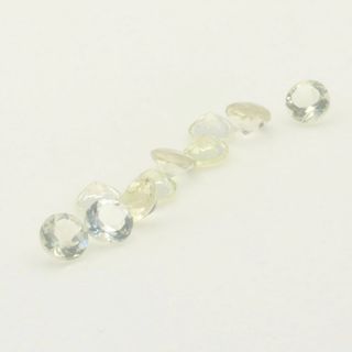 レモンクォーツ 5mmラウンド 10ピース 4.17ct(各種パーツ)