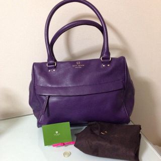 ケイトスペードニューヨーク(kate spade new york)のケイトスペード☆美品パープルレザーバッグ(ショルダーバッグ)