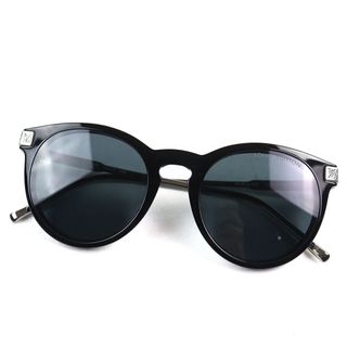 極美品○LOUIS VUITTON ルイヴィトン 2022年製 Z1669E サングラス・LVライズ・ラウンド LVシグネチャー モノグラム ロゴ刻印 サングラス ブラック シルバー 53□22 150 デモレンズ 保存袋・ケース付き イタリア製 メンズ 定価83,600円
