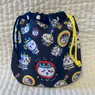 No.1064 ちいかわ　阪神タイガース　ミニ巾着袋　ハンドメイド