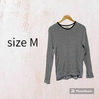 Tシャツ 長袖 メンズ M カットソー ボーダー トップス