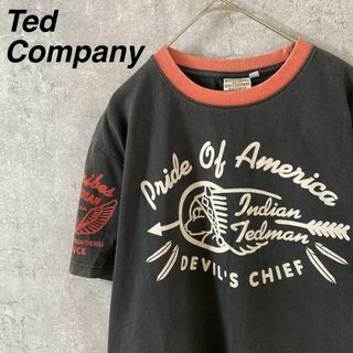 Ted Man リンガーTシャツ 半袖　サイズ42 黒　バックプリントDEVIL