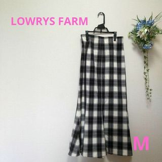 ♪LOWRYS FARM チェック柄 ロングスカート M ウエストゴム 0068