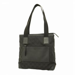 グッチ(GUCCI)の【5ga0804-h】グッチ トートバッグ GGキャンバス 28893 キャンバス ブラック シルバー金具【中古】レディース(トートバッグ)