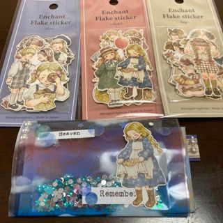キャンドゥ　人気 女の子シール　人物 ステッカー ９６枚キラキラシェイカー蛇腹