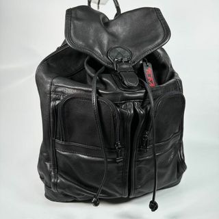 TUMI トゥミ ナパレザー オールレザー フラップ リュック カバン ブラック