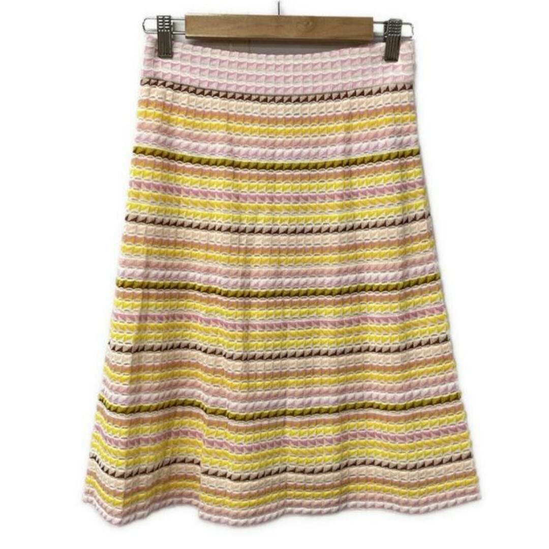 MISSONI(ミッソーニ)のMISSONI(ミッソーニ) スカート サイズ42 M レディース美品  - ピンク×イエロー×マルチ 夏物 レディースのスカート(その他)の商品写真