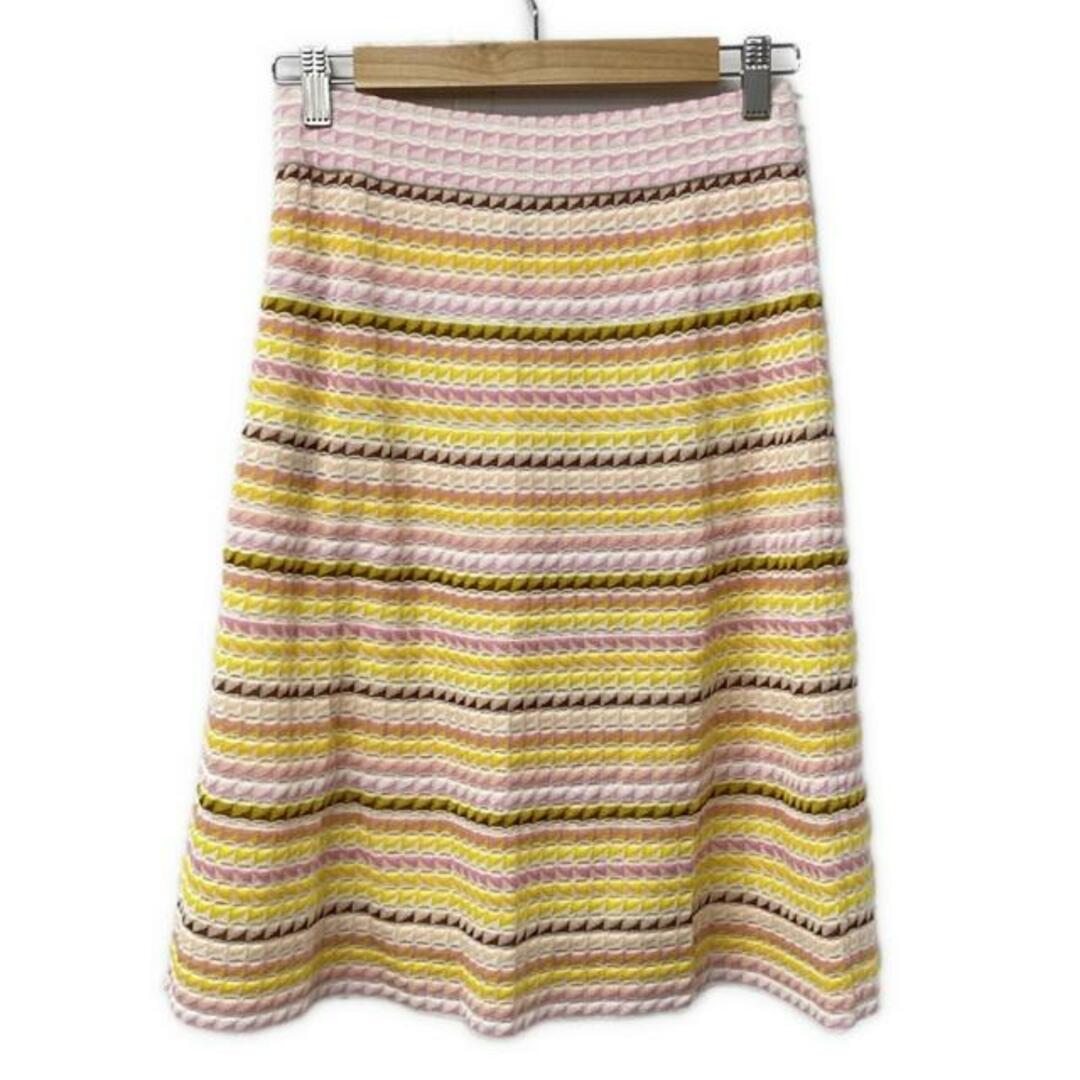 MISSONI(ミッソーニ)のMISSONI(ミッソーニ) スカート サイズ42 M レディース美品  - ピンク×イエロー×マルチ 夏物 レディースのスカート(その他)の商品写真