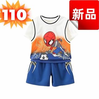 ✨新品✨スパイダーマン風 キッズ 上下セット Tシャツ＆ショートパンツ 110