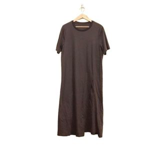 ジユウク(自由区)の自由区/jiyuku(ジユウク) ワンピース サイズ44 L レディース美品  - ダークブラウン クルーネック/半袖/ロング(その他)