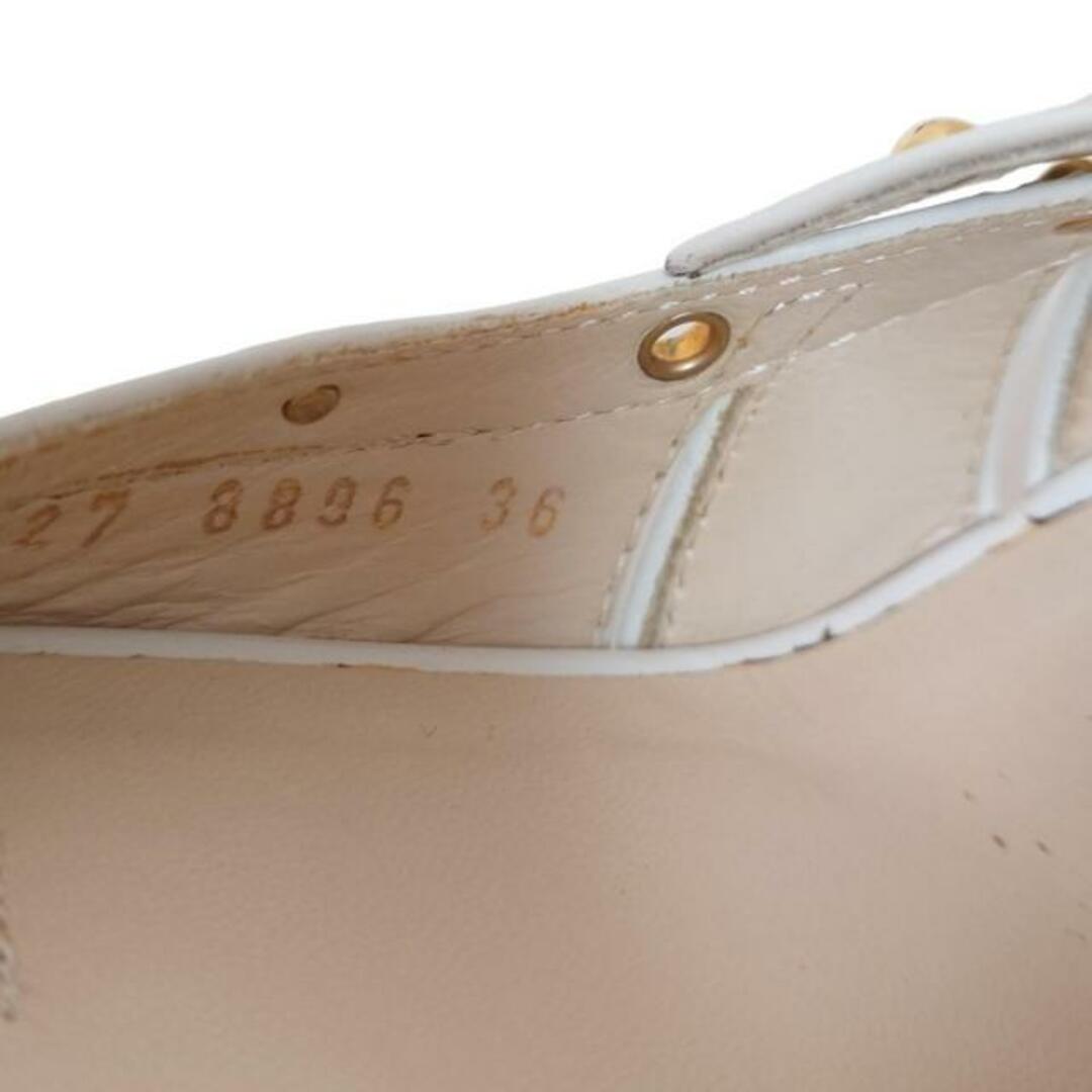 ルーンSergio Ross セルジオ ロッシ サンダル 36 1/2 白 美品】セルジオロッシsergio rossi36サンダル