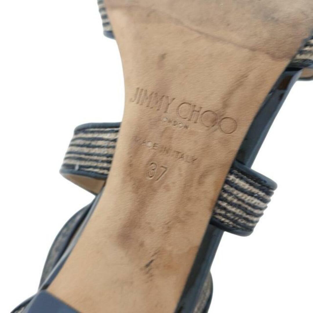 JIMMY CHOO ジミーチュウ サンダル ベージュ 麻 34 21cm JIMMY CHOO ジミーチュウ サンダル ベージュ 麻 34 21cm