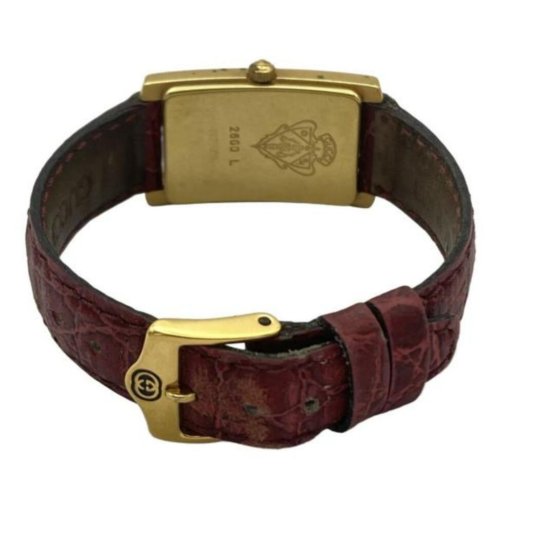 GUCCI - GUCCI(グッチ) 腕時計 - 2600L レディース ベージュ