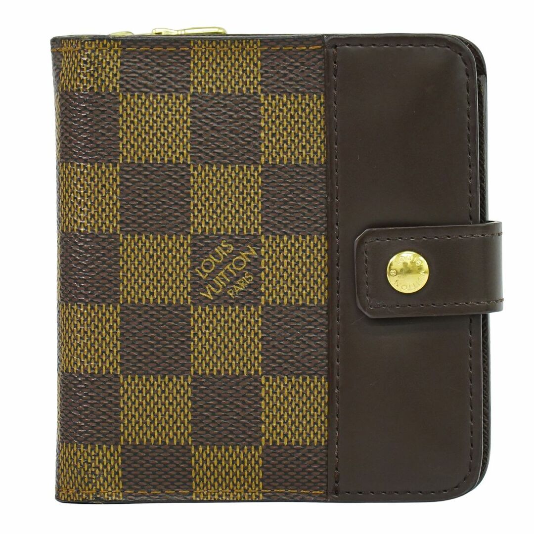 ✨超美品✨ルイヴィトン ダミエ エベヌ コンパクトジップ 折り財布 LOUIS VUITTON - 本物 ルイヴィトン LOUIS VUITTON LV
