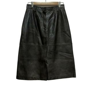 Max MaraWEEKEND(マックスマーラウィークエンド) ロングスカート サイズ42 M レディース - ダークブラウン レザー(ロングスカート)