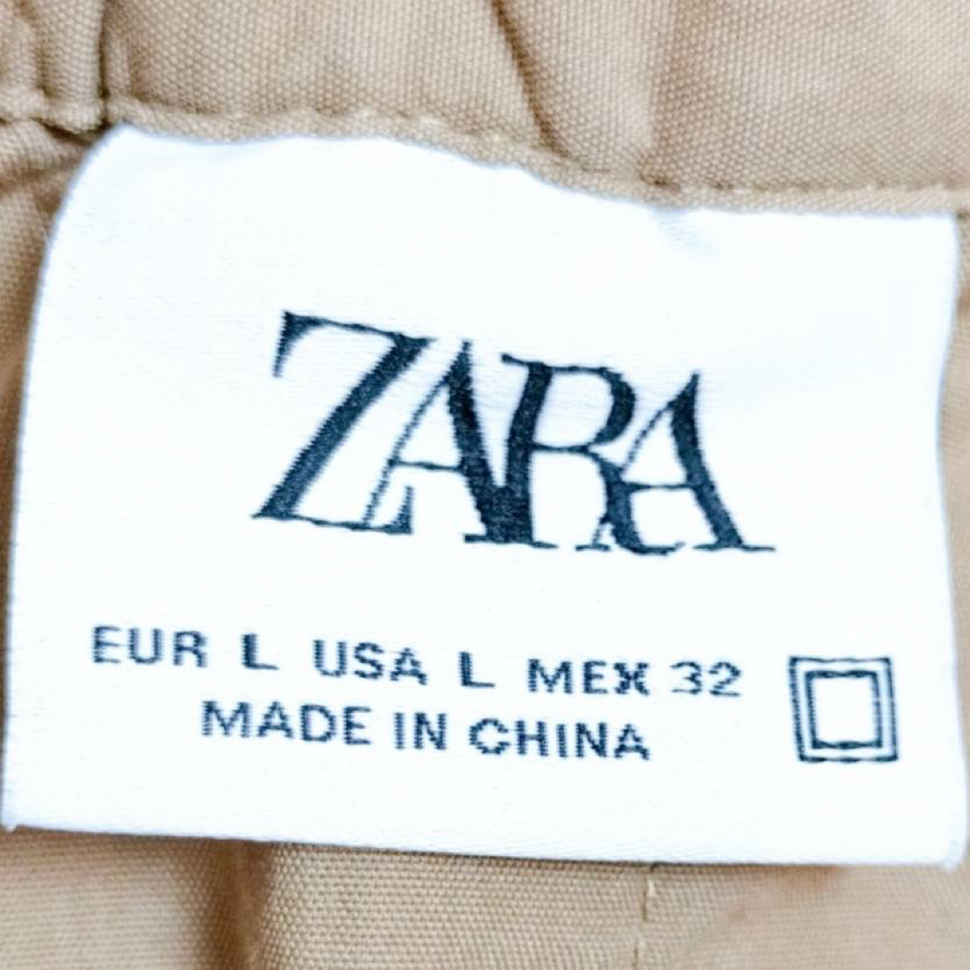 ZARA(ザラ)の廃盤 美品 ZARA バギー ショーツ ベルト付きブラウン L ザラ メンズのパンツ(ショートパンツ)の商品写真