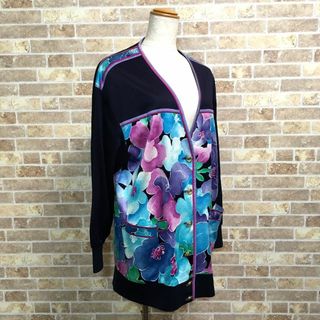 レオナール(LEONARD)の送料込み！ 美品 LEONARD カーディガン M 花柄 綿100％ 464(カーディガン)
